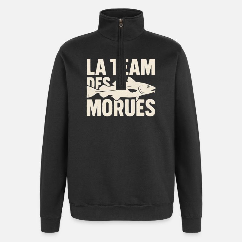 La Team Des Morues - Sweat à zip 1/4 - noir
