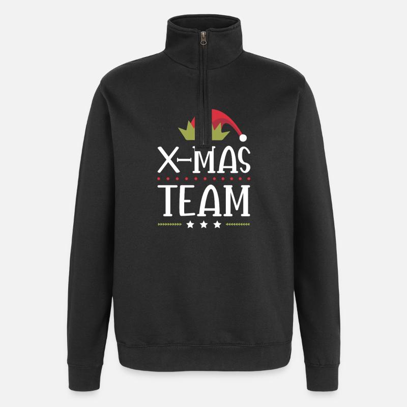 Escouade de Noël - Sweat à zip 1/4 - noir