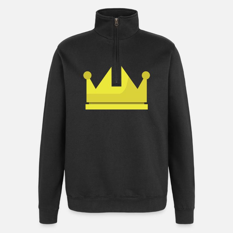 Krone - Quarter-Zip-Sweatshirt - Schwarz