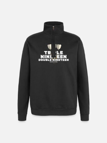 Jahrgang 1995 Darts Checkout - Quarter-Zip-Sweatshirt - Schwarz