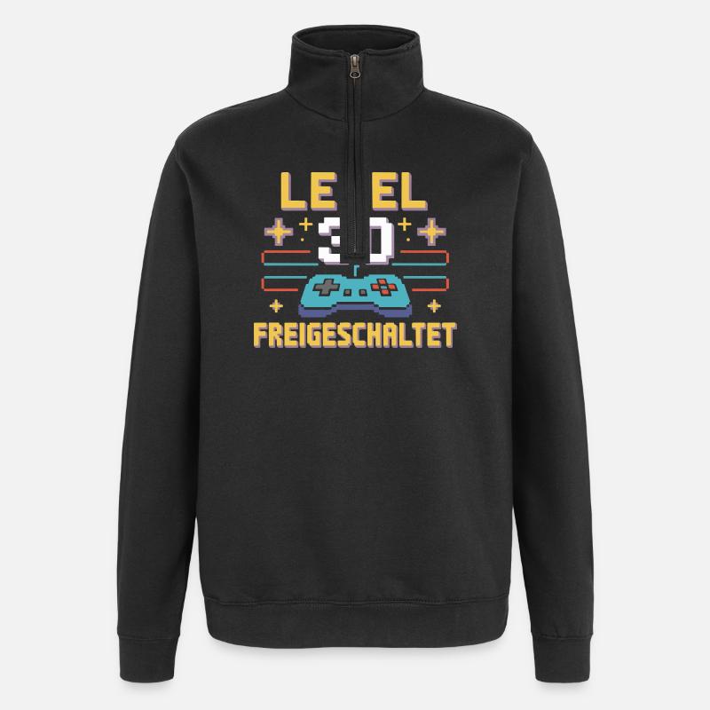 Level 30 Freigeschaltet Controller - Quarter-Zip-Sweatshirt - Schwarz