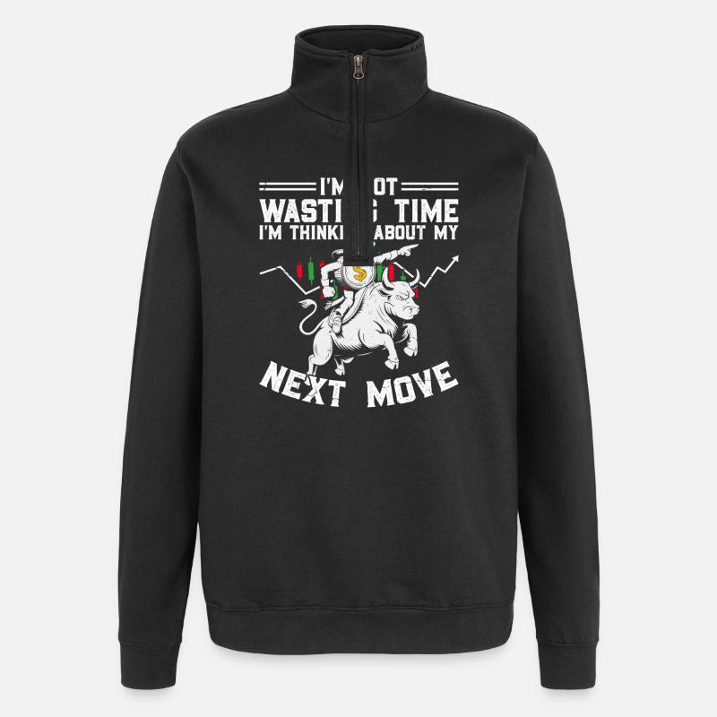 Trading Boursier Crypto Trader Boursier - Sweat à zip 1/4 - noir