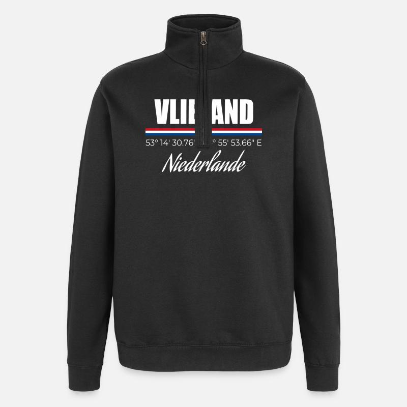 Vlieland - Quarter-Zip Sweatshirt - black