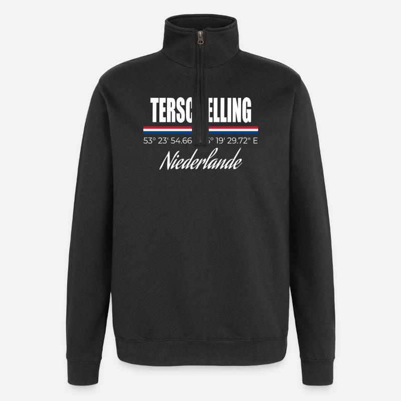 Terschelling - Quarter-Zip-Sweatshirt - Schwarz