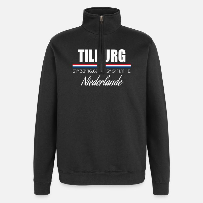 Tilburg - Sweat à zip 1/4 - noir
