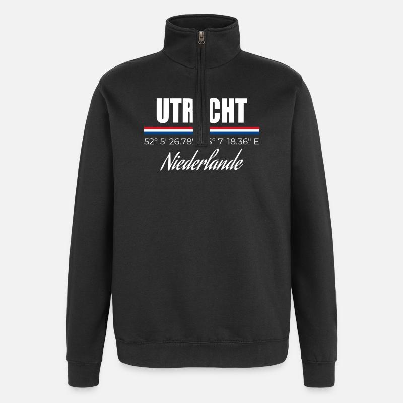 Utrecht - Quarter-Zip Sweatshirt - black