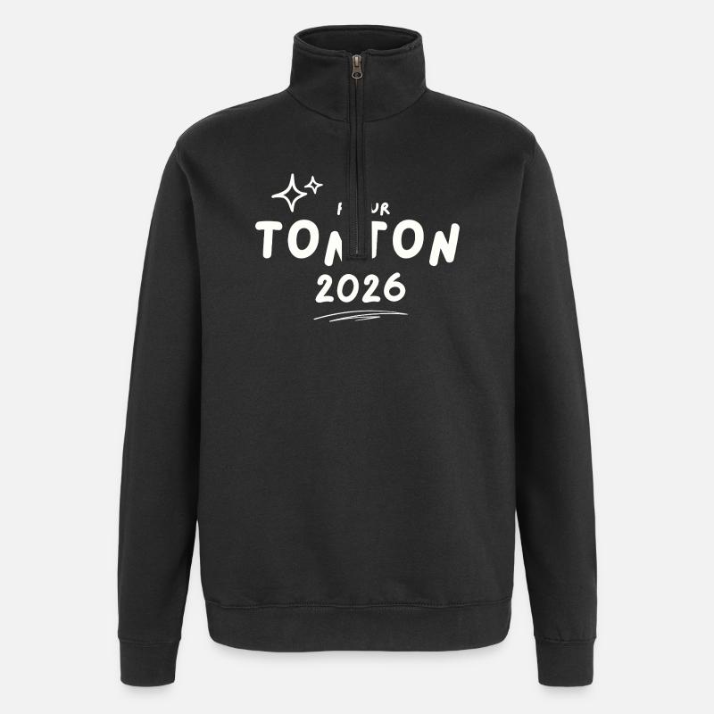 Futur Tonton 2026 - Sweat à zip 1/4 - noir
