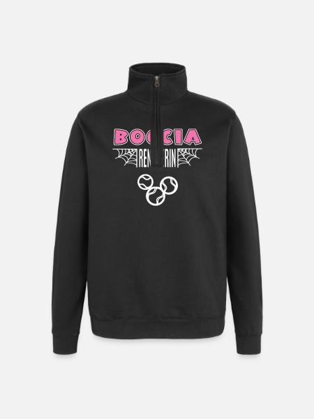 Boccia Pensioner Retirement Boccia Player - Quarter-Zip Sweatshirt - black