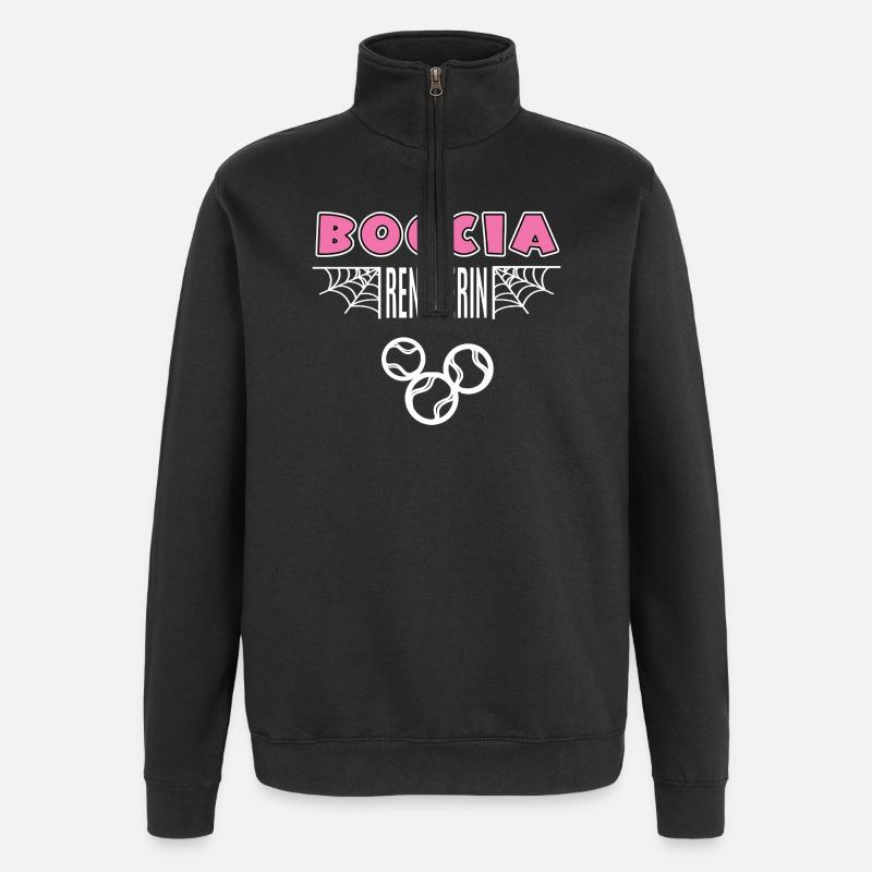 Boccia Pensioner Retirement Boccia Player - Quarter-Zip Sweatshirt - black