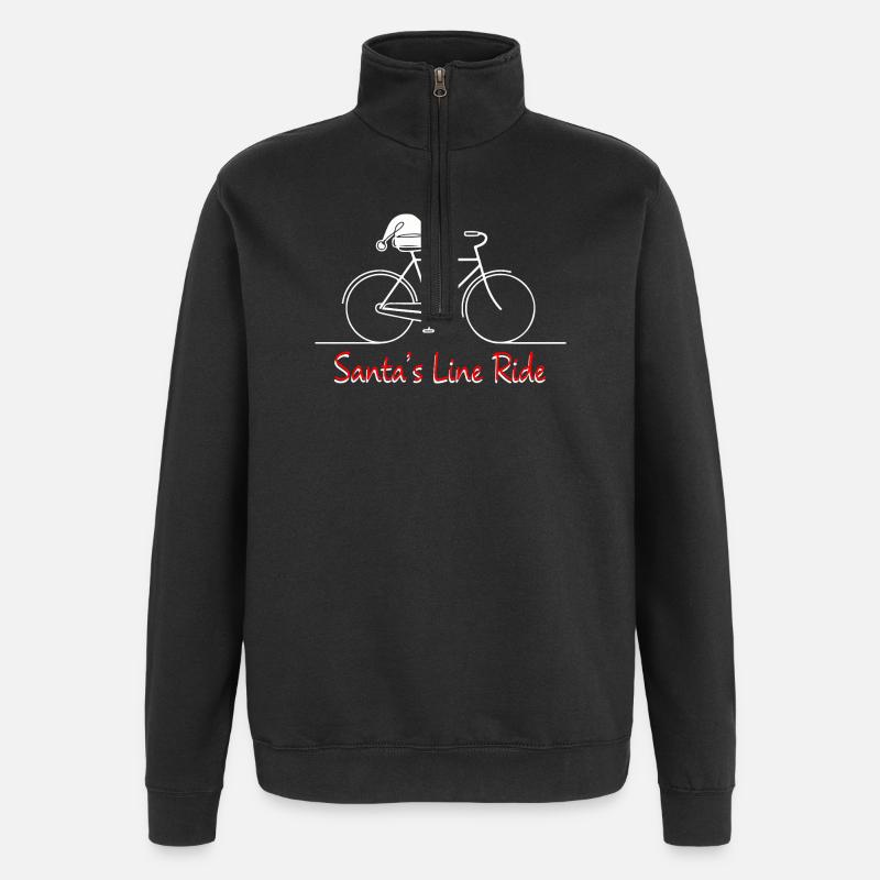 Santa's Line Ride - Quarter-Zip Sweatshirt - black