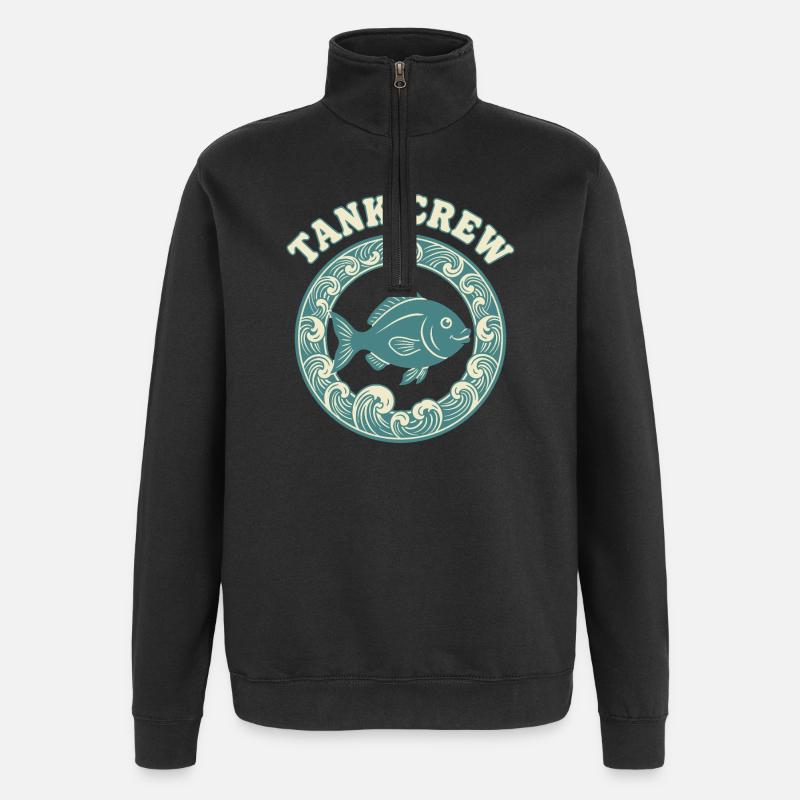 Équipage du char - Sweat à zip 1/4 - noir