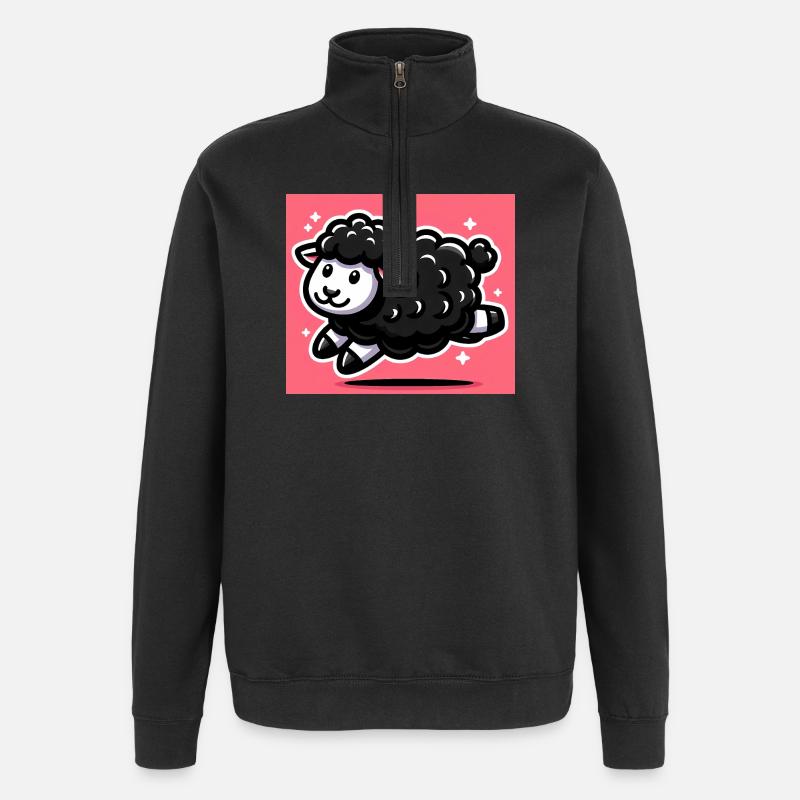 Mouton noir - Sweat à zip 1/4 - noir