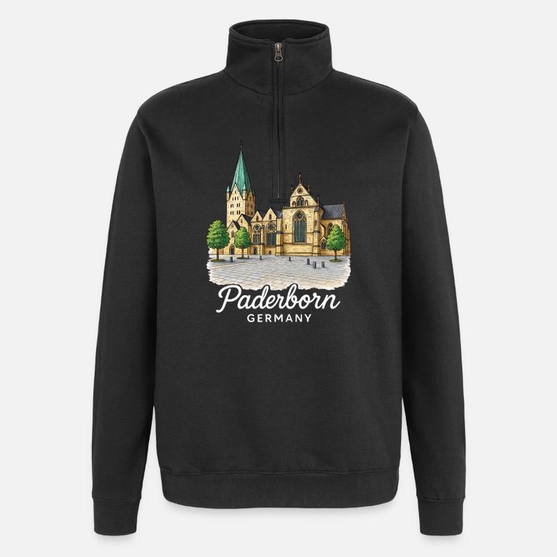 Paderborn - Sweat à zip 1/4 - noir