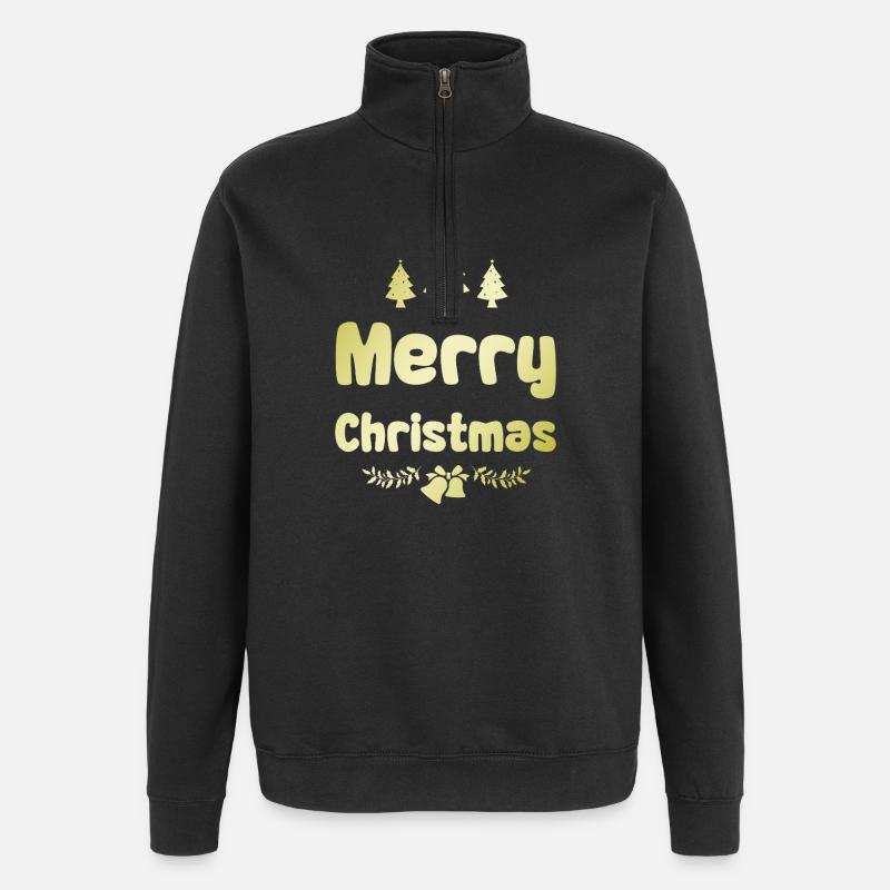 Joyeux Noël - Sweat à zip 1/4 - noir