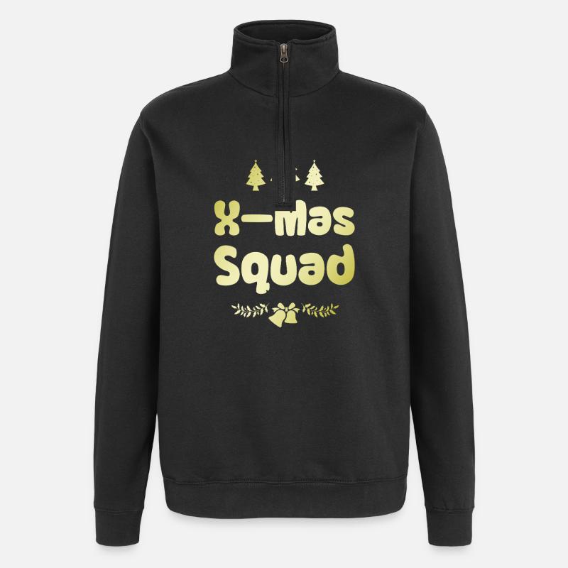 Escouade de Noël - Sweat à zip 1/4 - noir