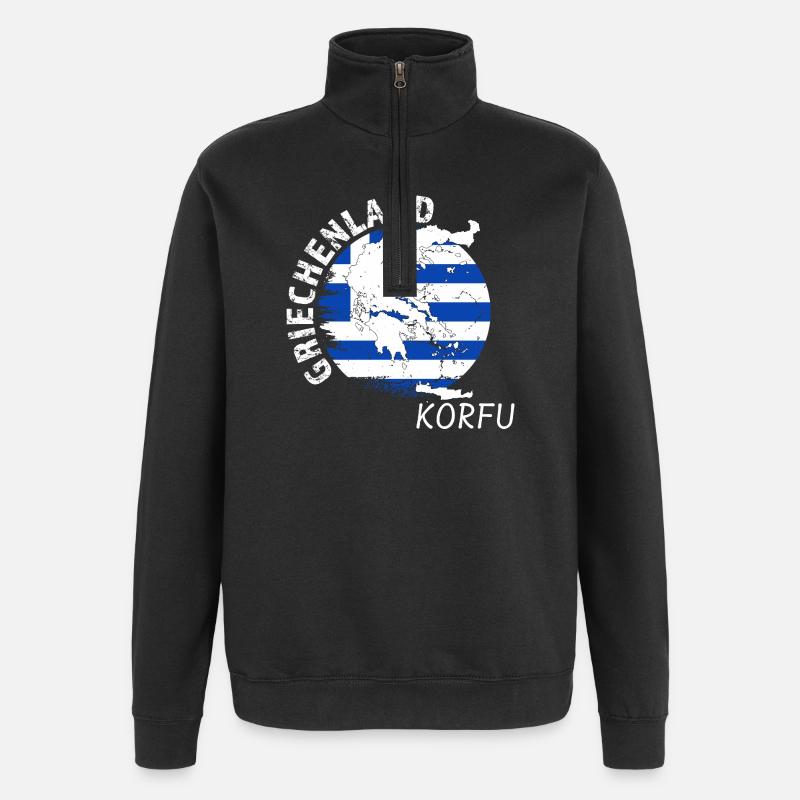 Corfu - Quarter-Zip Sweatshirt - black