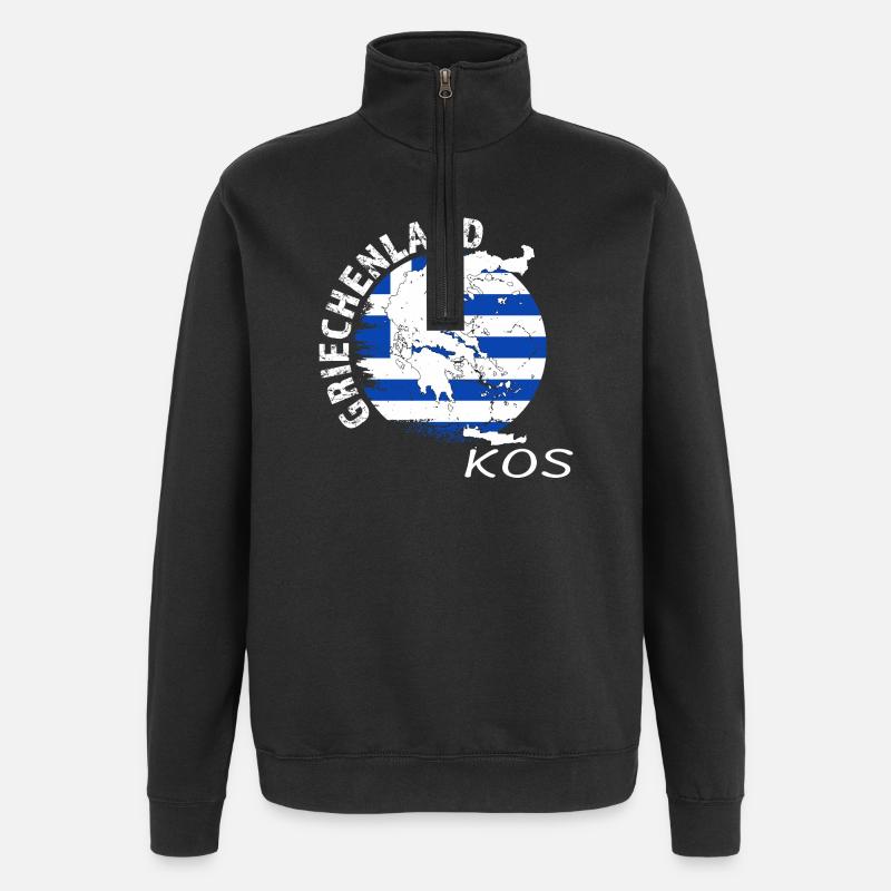 Kos - Quarter-Zip-Sweatshirt - Schwarz