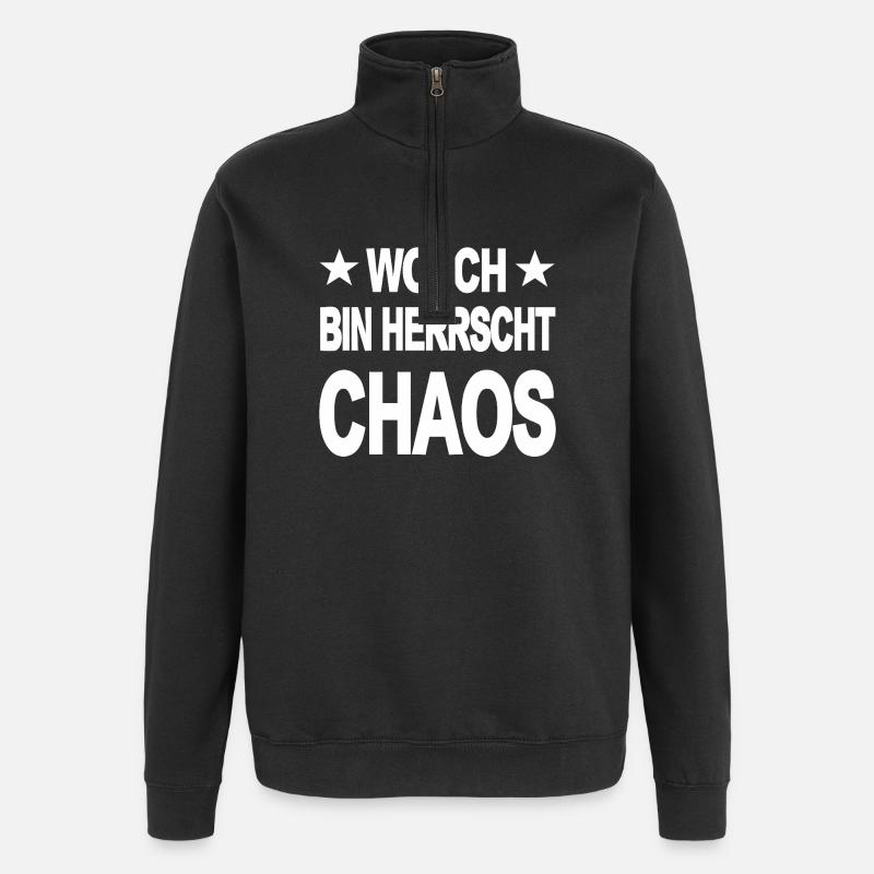 Chaos - Quarter-Zip-Sweatshirt - Schwarz