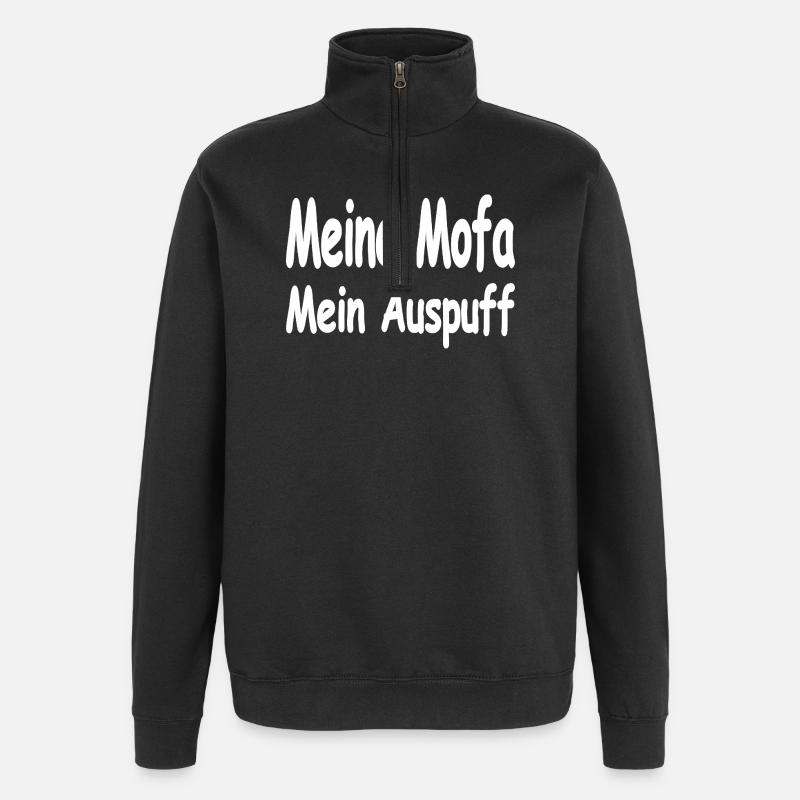 Mobylette - Sweat à zip 1/4 - noir