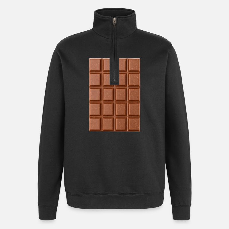 chocolate - Quarter-Zip Sweatshirt - black