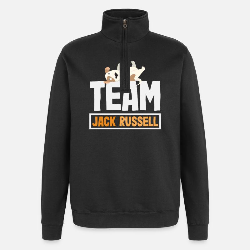 Drôle de Jack Russell Propriétaire Cadeau - Sweat à zip 1/4 - noir
