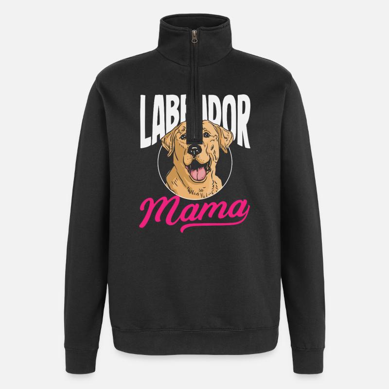 Labrador Tricks - Quarter-Zip Sweatshirt - black