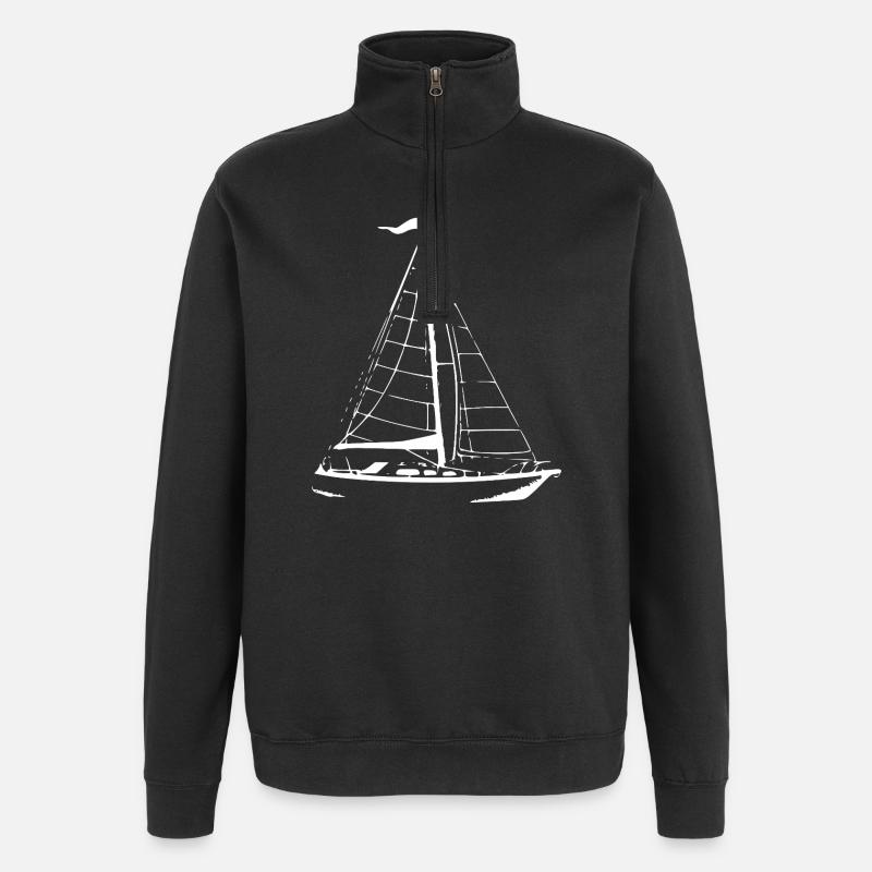 Sailboat Sailing Ship Sailing - Quarter-Zip Sweatshirt - black