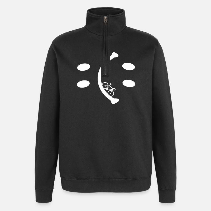 Bicycle - Be Happy you decide - Quarter-Zip Sweatshirt - black