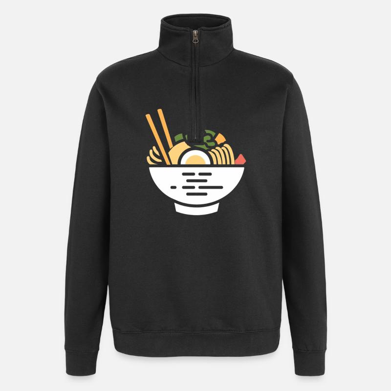 Ramen - Sweat à zip 1/4 - noir