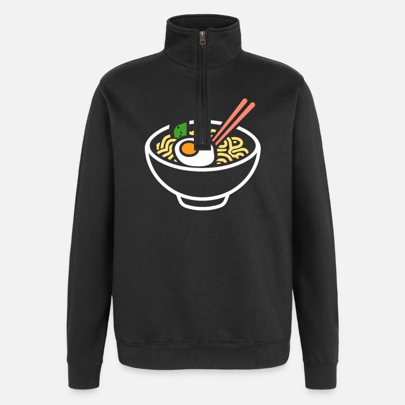 Ramen - Sweat à zip 1/4 - noir