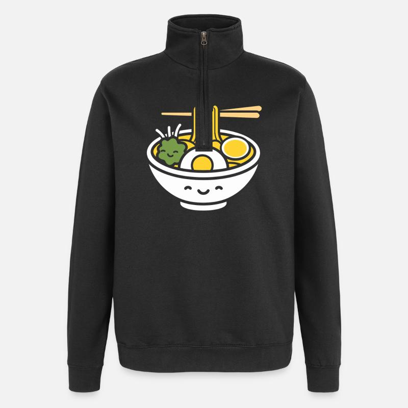 Ramen - Sweat à zip 1/4 - noir