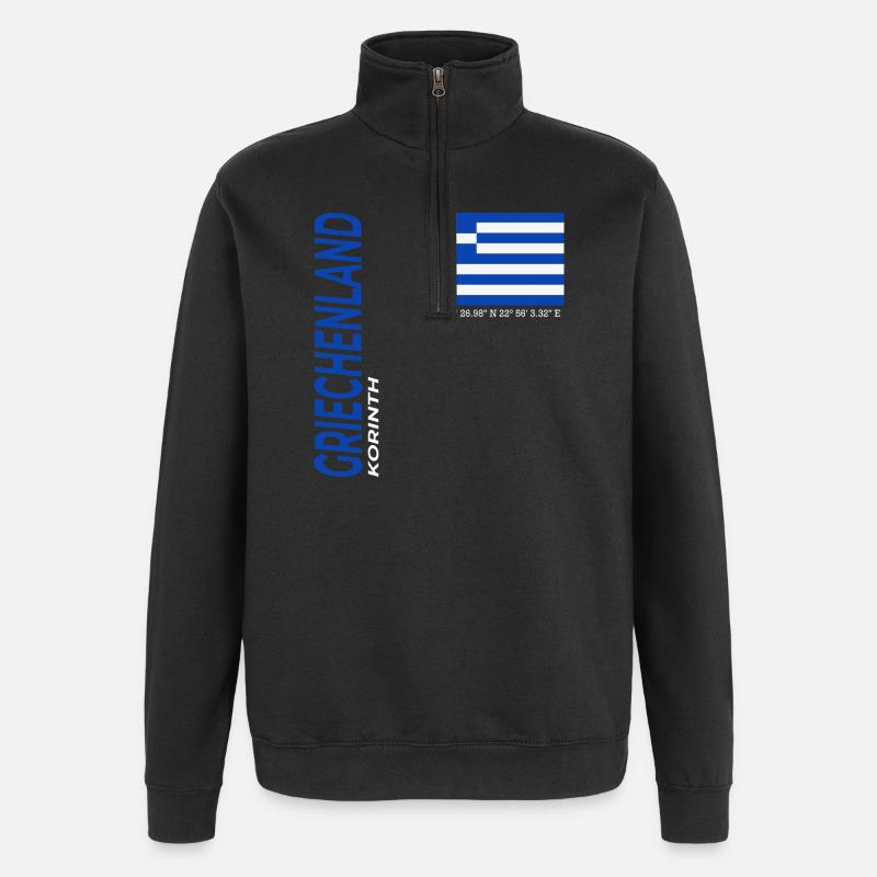 Corinth - Quarter-Zip Sweatshirt - black