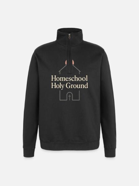 Christlicher Homeschool-mutter-glaube - Quarter-Zip-Sweatshirt - Schwarz