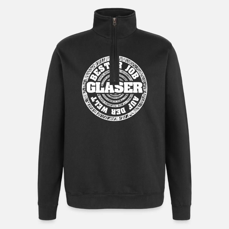 Glaser - Quarter-Zip-Sweatshirt - Schwarz