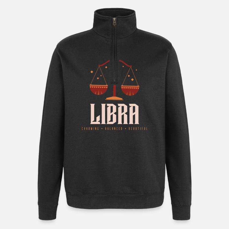 Libra - Quarter-Zip Sweatshirt - black