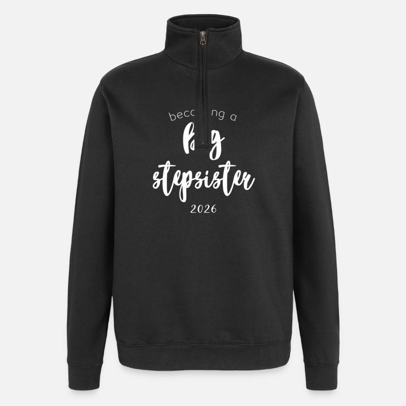 Big Stepsister 2026 - Quarter-Zip Sweatshirt - black