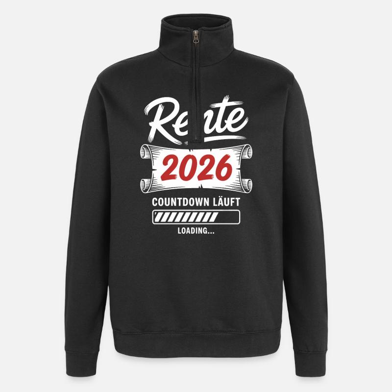 Rente 2026 Countdown läuft - Quarter-Zip-Sweatshirt - Schwarz
