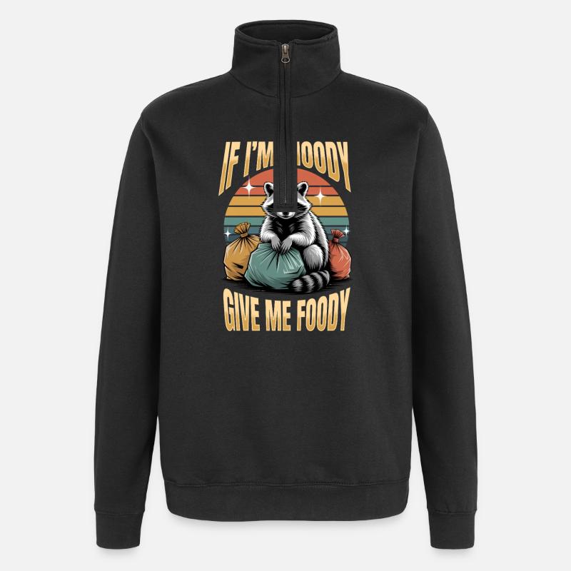 Drôle de raton laveur - Sweat à zip 1/4 - noir