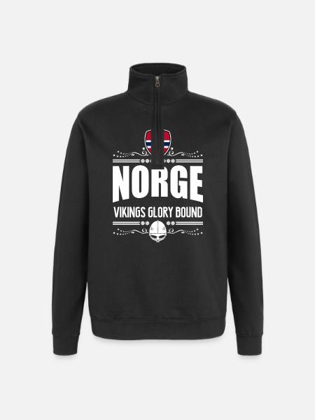 NORWEGEN - NORGE VIKINGS RUHM - Quarter-Zip-Sweatshirt - Schwarz