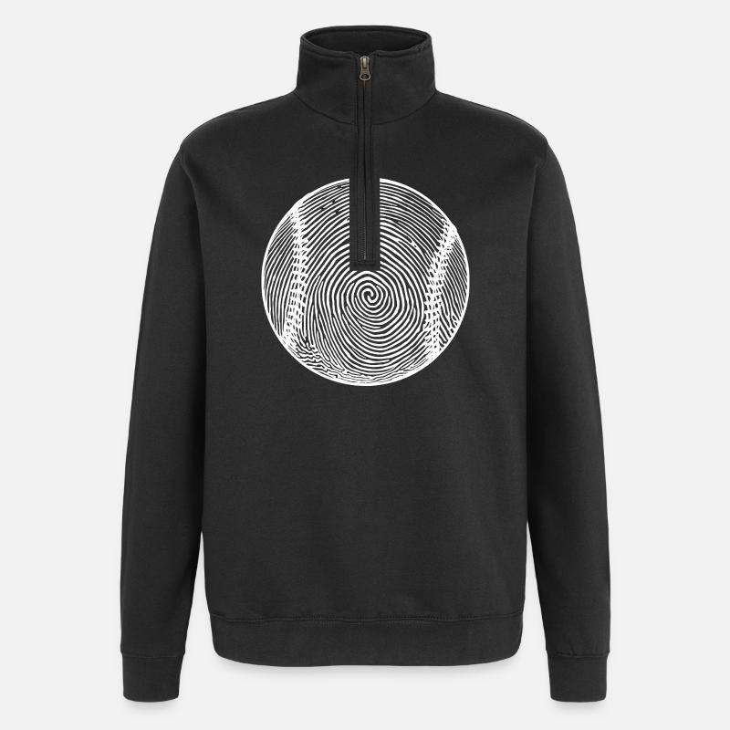 Baseball Kunst Baseballspieler - Quarter-Zip-Sweatshirt - Schwarz