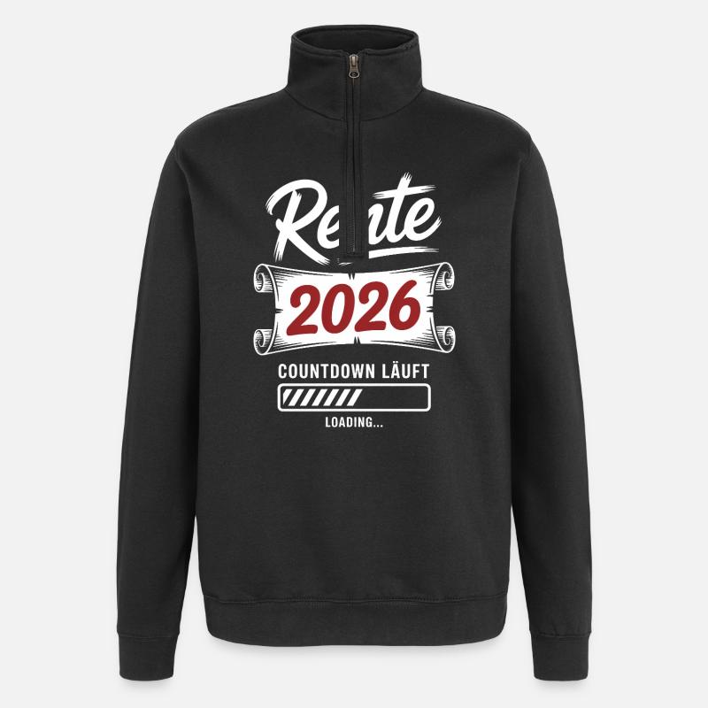Rente2026 Countdown - Quarter-Zip-Sweatshirt - Schwarz