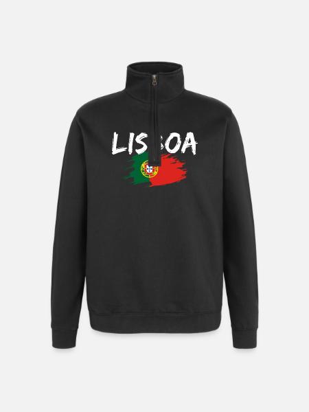 Lisboa Portugal Lisbon - Quarter-Zip Sweatshirt - black