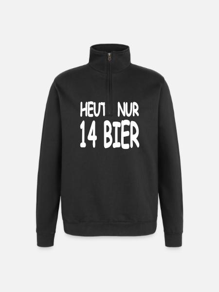 Bier - Quarter-Zip-Sweatshirt - Schwarz