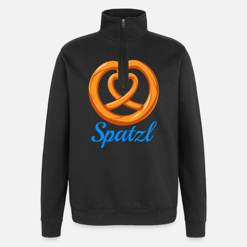 Spatzl Bretzel - Sweat à zip 1/4 - noir