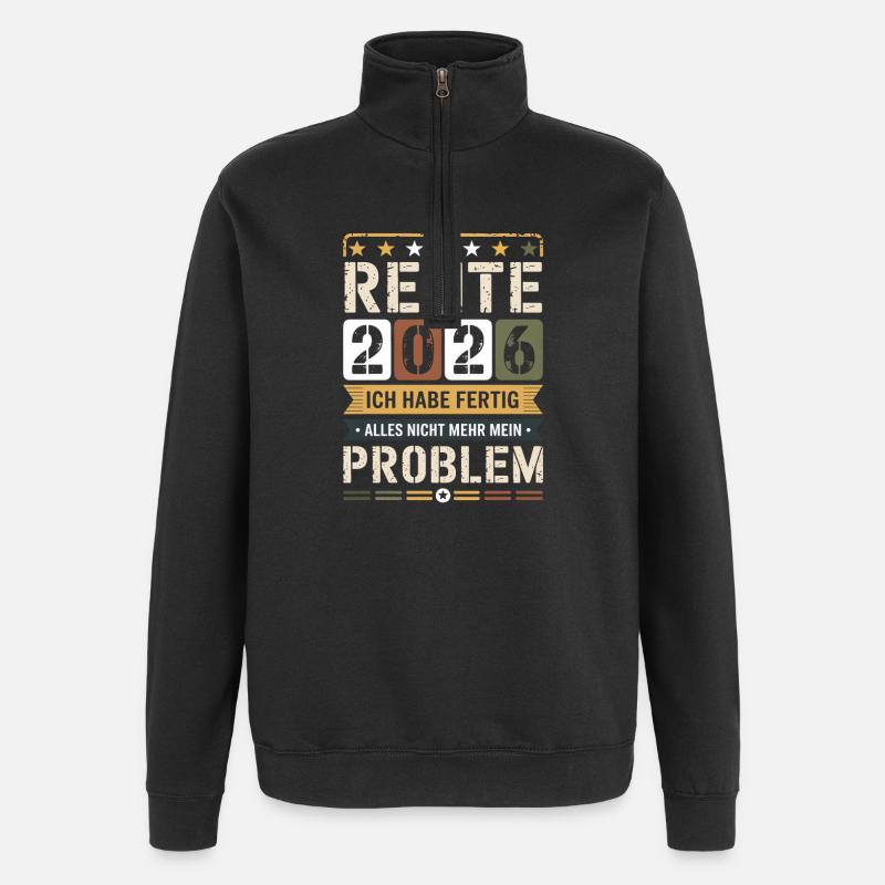 Pension 2026 I'm done - Quarter-Zip Sweatshirt - black