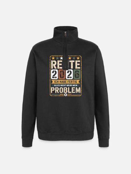 Pension 2026 – I'm done - Quarter-Zip Sweatshirt - black
