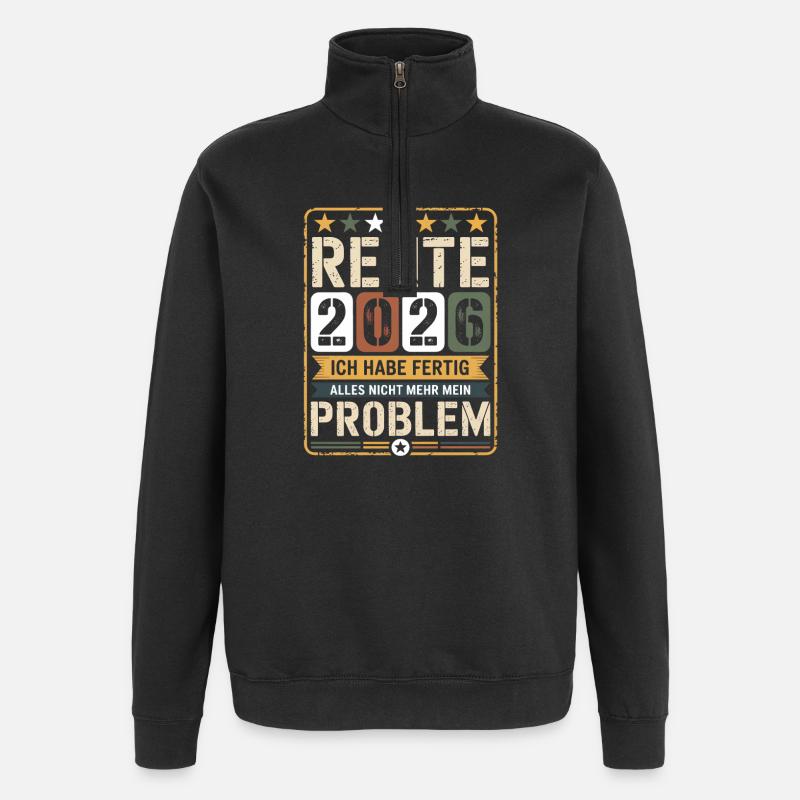 Pension 2026 – I'm done - Quarter-Zip Sweatshirt - black