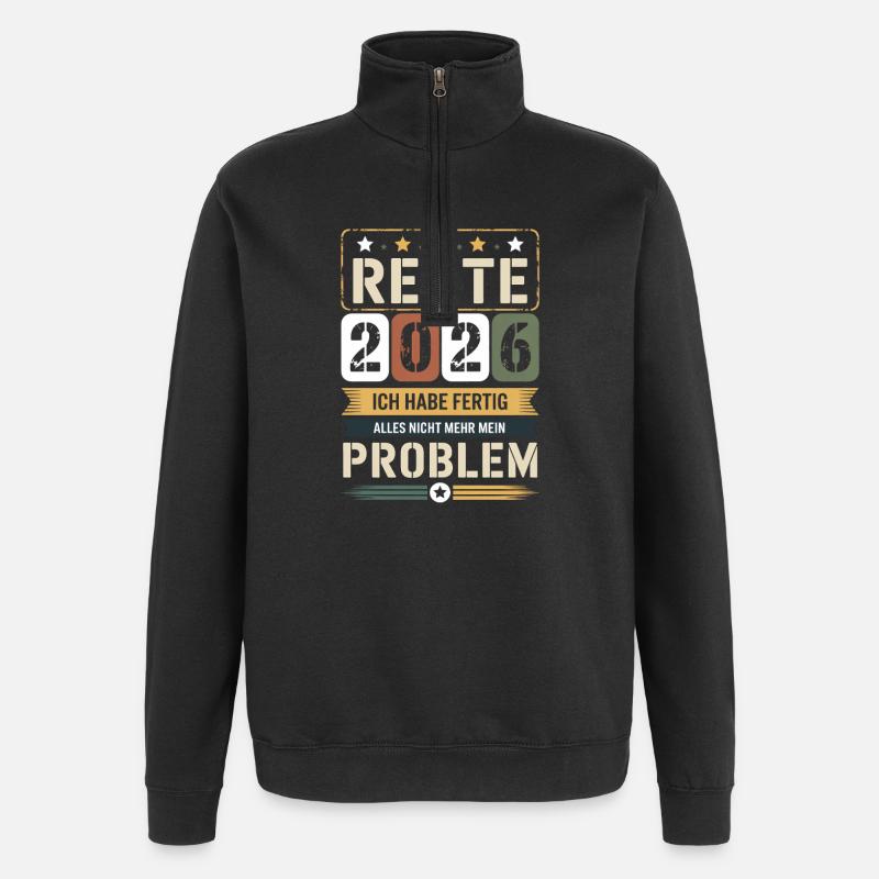 Pension 2026 I'm done - Quarter-Zip Sweatshirt - black