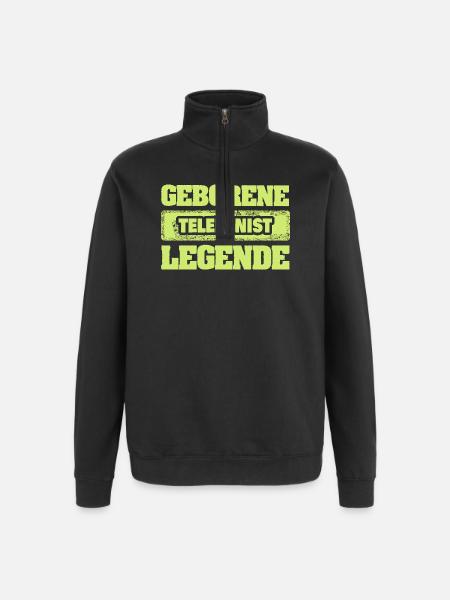 Profession : Téléphoniste - Sweat à zip 1/4 - noir