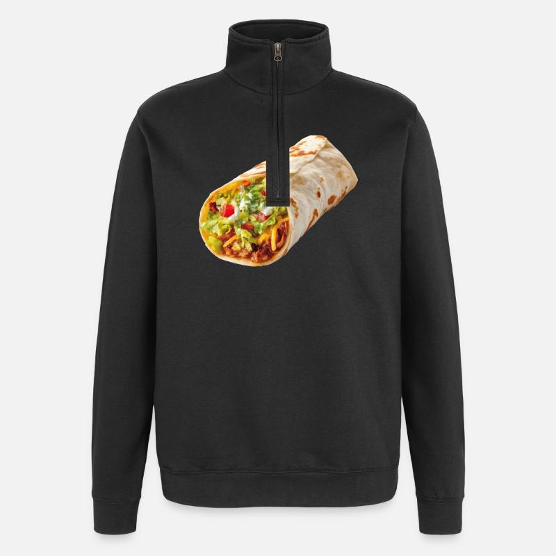 Burrito - Sweat à zip 1/4 - noir